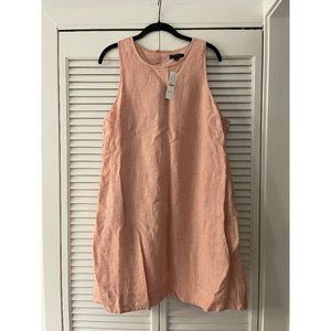 J. Crew Pale Peach Linen Tank Dress Sundress (NWT)